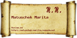 Matuschek Marita névjegykártya